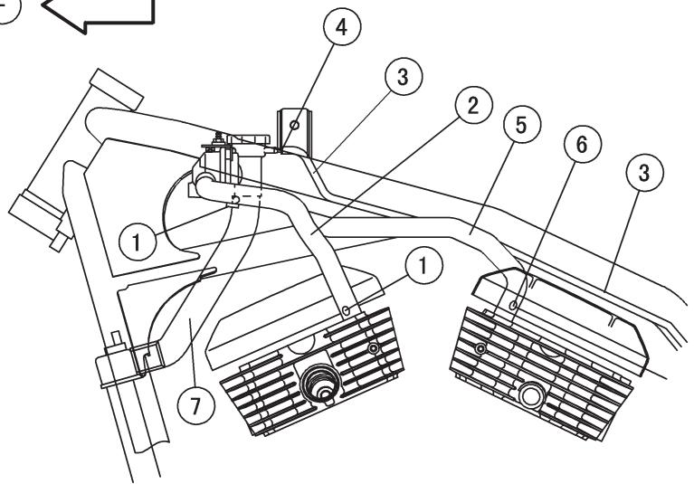 KAWASAKI VULCAN 1500 MEAN STREAK - Verlegen von Betätigungszügen, Leitungen und Schläuchen - 1