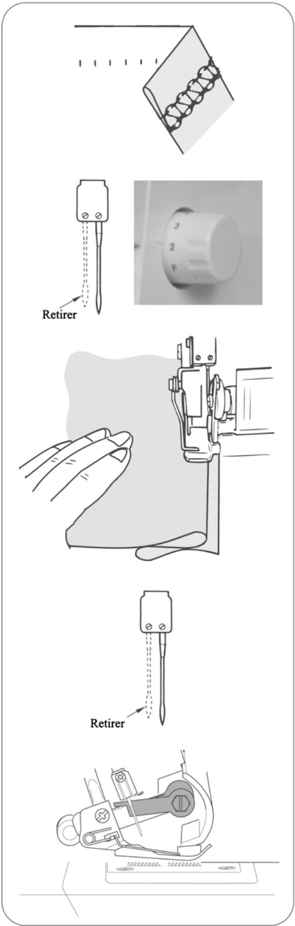 PFAFF SURJETEUSE 1230 OL - Comment réalisier des nervures - 1