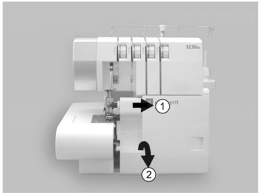 PFAFF SURJETEUSE 1230 OL - 7.PARTIES PRINCIPALES DERRIERE LE CACHE-BOUCLEURS - 1