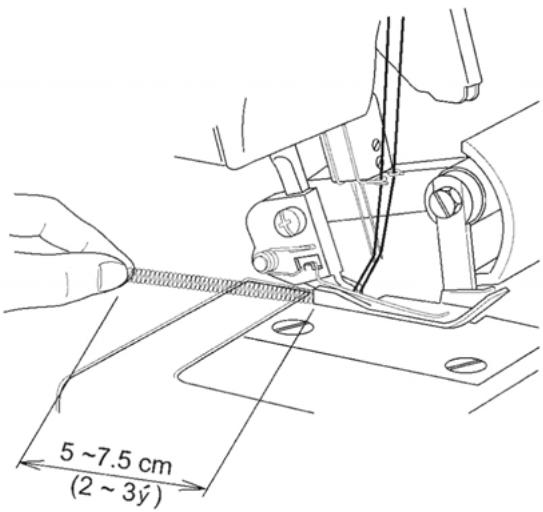 PFAFF SURJETEUSE 1230 OL - 21.DEGAGEMENT DE LA CHAINETTE ET TEST DE COUTURE - 2