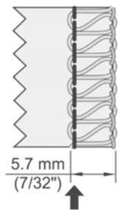 PFAFF SURJETEUSE 1230 OL - Réglage de la largeur à l'aide du bouton de réglage - 3