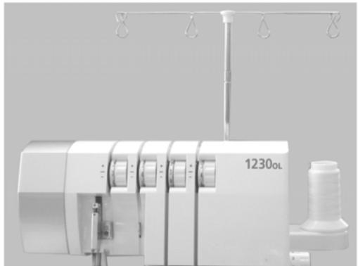 PFAFF SURJETEUSE 1230 OL - Installation du guide-fil téléscopique rentré - 1