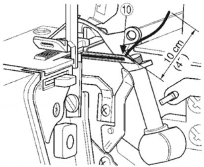PFAFF SURJETEUSE 1230 OL - 2) Enfilage du boucleur inférieur - 9