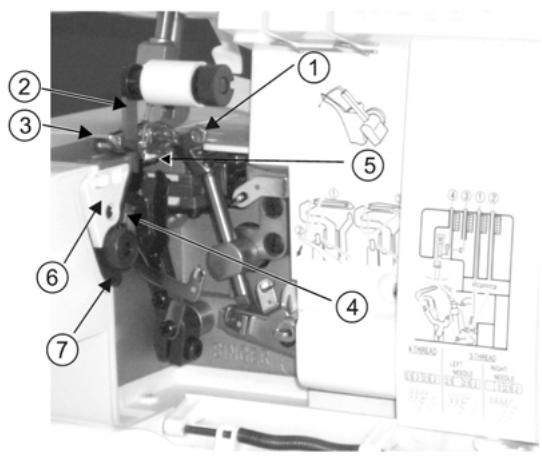 PFAFF SURJETEUSE 1230 OL - 7.PARTIES PRINCIPALES DERRIERE LE CACHE-BOUCLEURS - 2