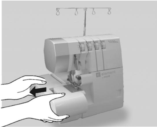 PFAFF SURJETEUSE 1230 OL - Comment remetre le plateau devant - 2