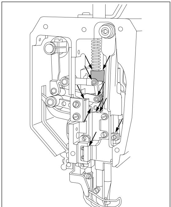 PFAFF 335 - Huilage des pieces de la tete - 1