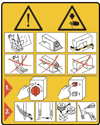 PFAFF 335 - Symboles de sécurité - 3