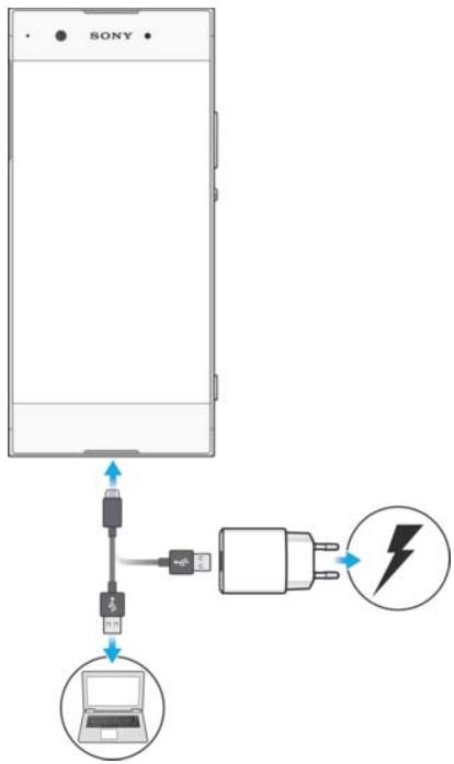 SONY XPERIA XA1 - Charging your device - 1