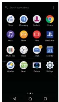 SONY XPERIA XA1 - Application screen - 1