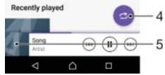 SONY XPERIA XA1 - Music home screen - 2