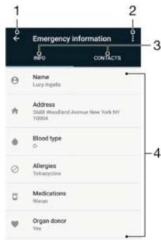 SONY XPERIA XA1 ULTRA - Adding medical and emergency contact information - 1
