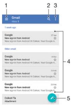 SONY XPERIA XA1 ULTRA - Sending and receiving email messages - 1