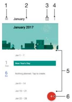 SONY XPERIA XA1 ULTRA - Calendar - 1