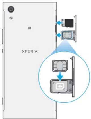 SONY XPERIA XA1 ULTRA - To insert nano SIM card and memory card - 1