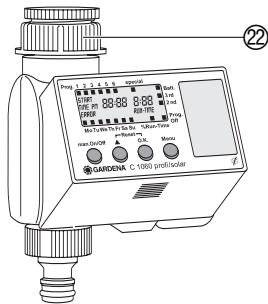 GARDENA C1060 SOLAR - Nettoyage du filtré : - 1
