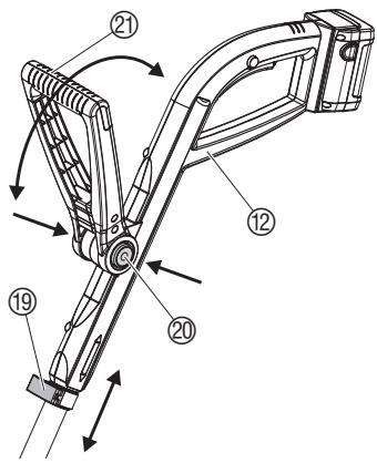 GARDENA CUT 400LI - Adaptation du coupe bordures à la taille corporelle : - 1