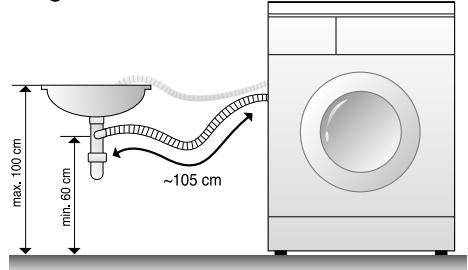 DAEWOO DWD-FV2227 - Installation pour la vidange - 1