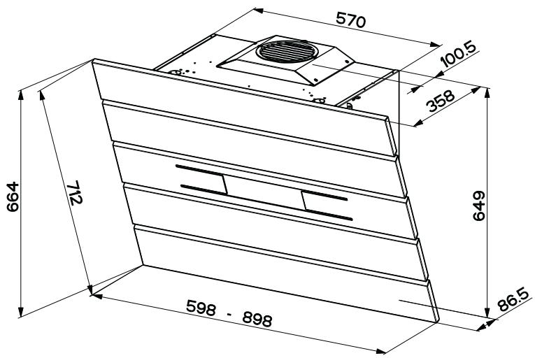 AEG X69453MV02 - Platzbedarf - 1