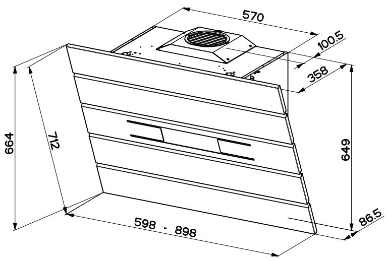 AEG X69453MV02 - Dimensoes - 1