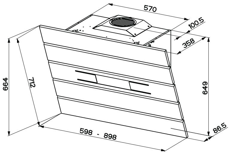 AEG X69453MV02 - Encombrement - 1