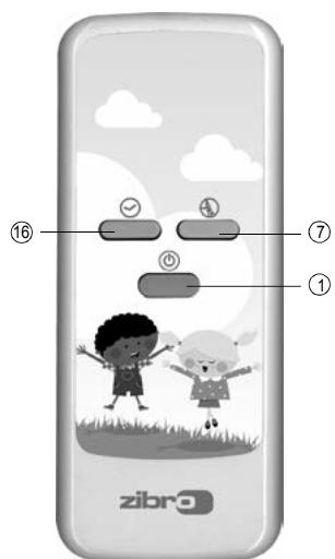 ZIBRO SC3125 KIDS - Présentation des fonctions de la télécommande - 1