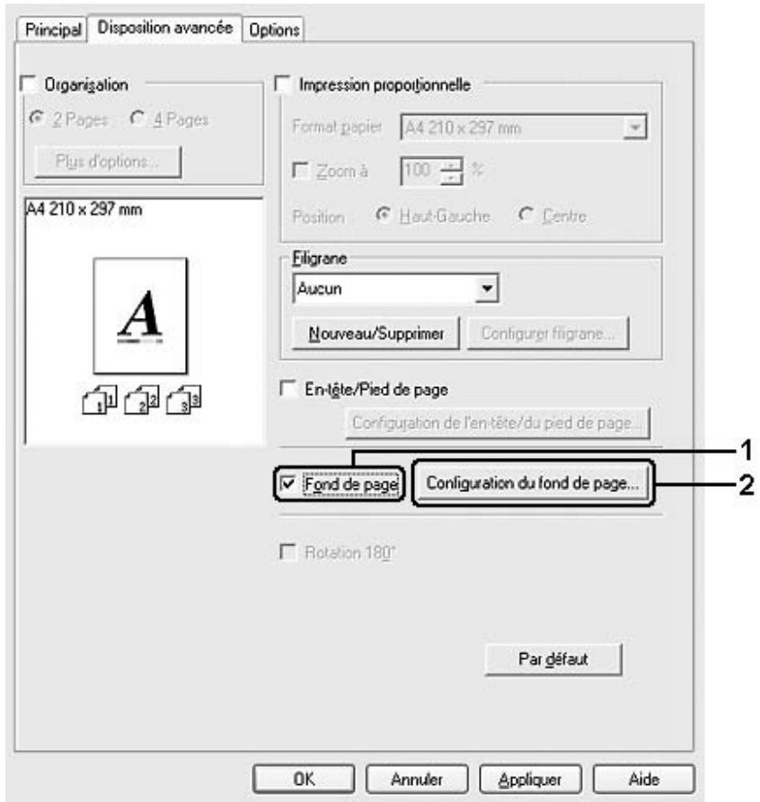 EPSON ACULASER C2800DTN - Création d'un fond de page - 1