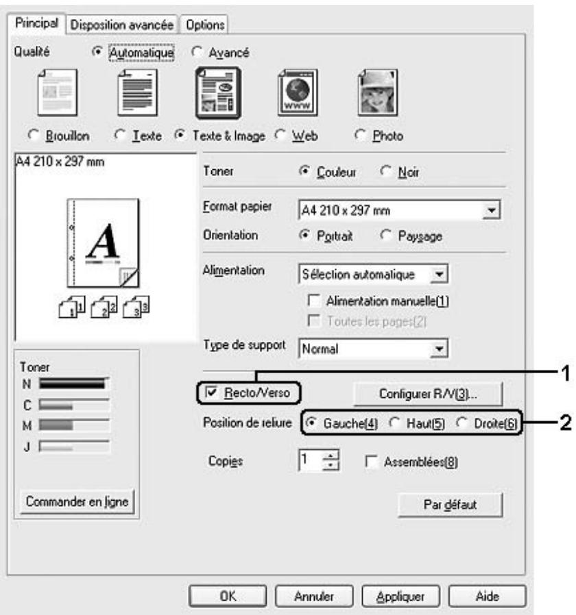 EPSON ACULASER C2800DTN - Impression avec l'unité recto verso (modèles avec l'unité recto verso uniquement) - 1