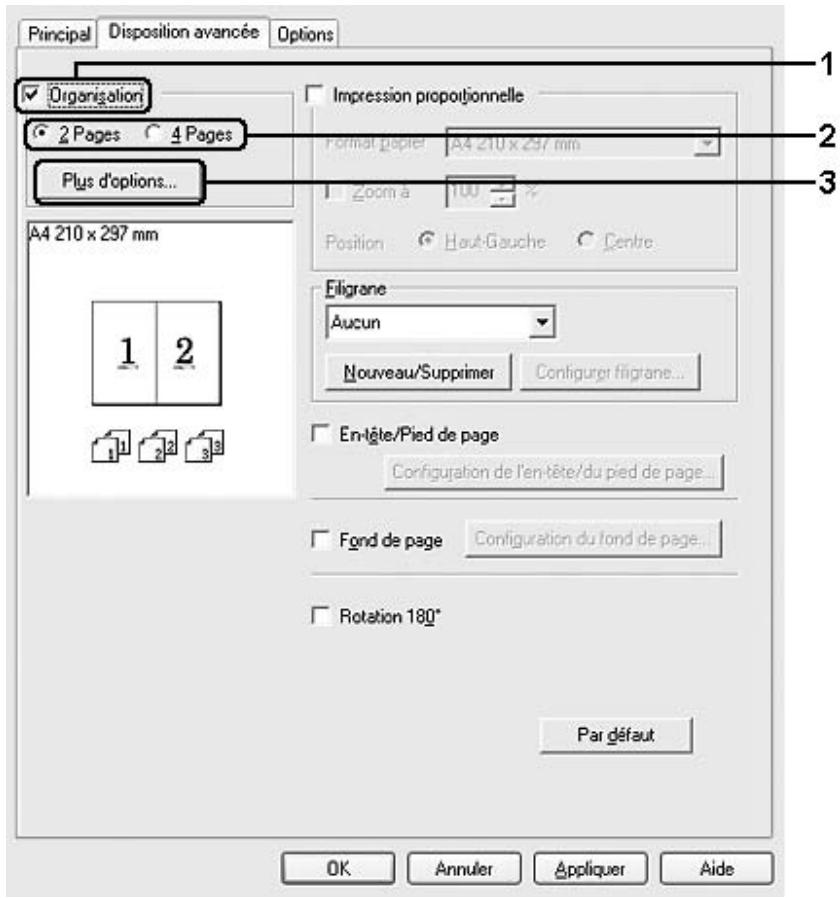 EPSON ACULASER C2800DTN - Modification de l'organisation d'une impression - 1
