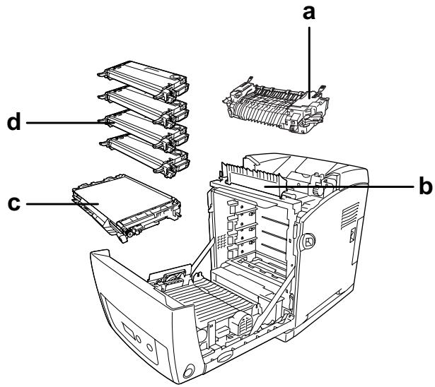 EPSON ACULASER C3800DTN, ACULASER C3800N, ACULASER C3800DN - Intérieur de l'imprimante - 1