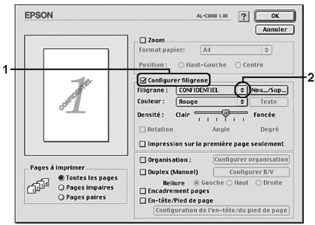 EPSON ACULASER C3800DTN, ACULASER C3800N, ACULASER C3800DN - Pour les utilisateurs de Mac OS 9 - 1
