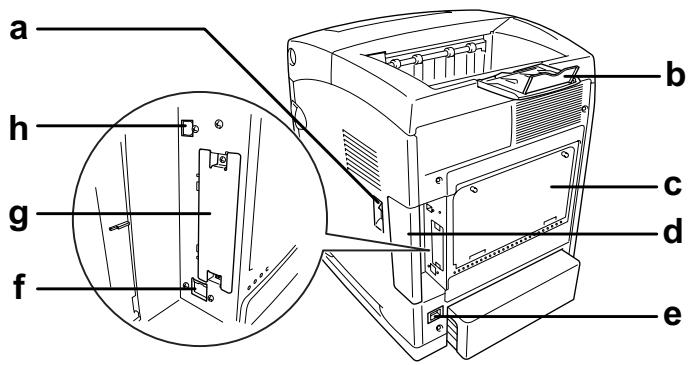 EPSON ACULASER C3800DTN, ACULASER C3800N, ACULASER C3800DN - Vue arrière - 1