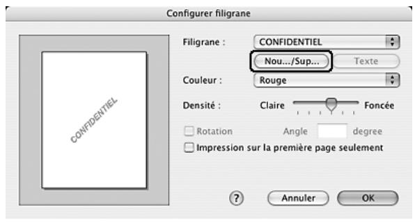 EPSON ACULASER C3800DTN, ACULASER C3800N, ACULASER C3800DN - Cliquez sur Nouveau/Supprimer. - 1
