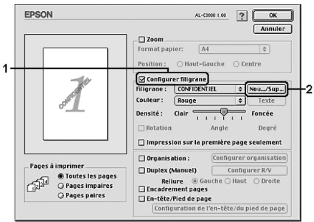 EPSON ACULASER C3800DTN, ACULASER C3800N, ACULASER C3800DN - Pour les utilisateurs de Mac OS 9 - 1