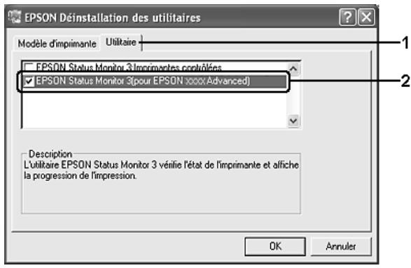 EPSON ACULASER C3800DTN, ACULASER C3800N, ACULASER C3800DN - Désinstallation du pilote d'impression - 4