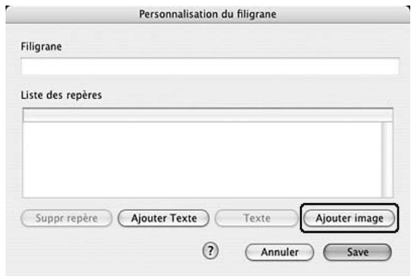 EPSON ACULASER C3800DTN, ACULASER C3800N, ACULASER C3800DN - Cliquez sur Ajouter image dans la boîte de dialogue Configuration de l'empreinte de l'utilisateur. - 1
