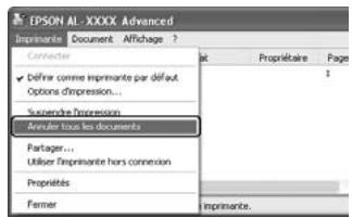 EPSON ACULASER C3800DTN, ACULASER C3800N, ACULASER C3800DN - Annulation de l'impression - 2
