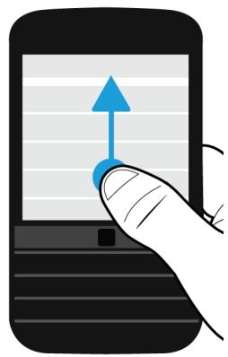 BLACKBERRY CLASSIC - Faire défilier l'écran et passer d'un élément à un autre - 1