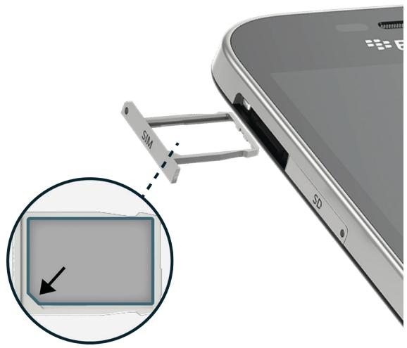 BLACKBERRY CLASSIC - Insérer la carte SIM - 2