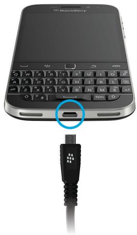 BLACKBERRY CLASSIC - Recharger votre terminal - 1