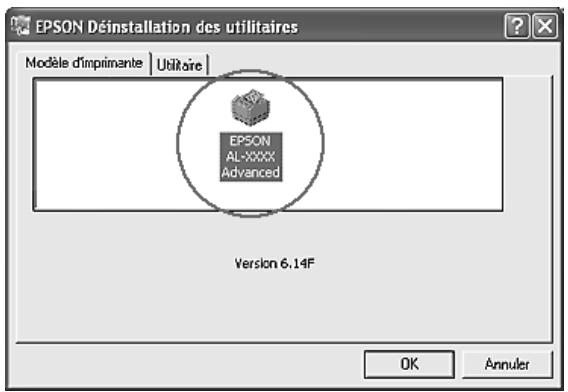EPSON ACULASER CX11NF - Déinstallation du pilote d'impression - 2