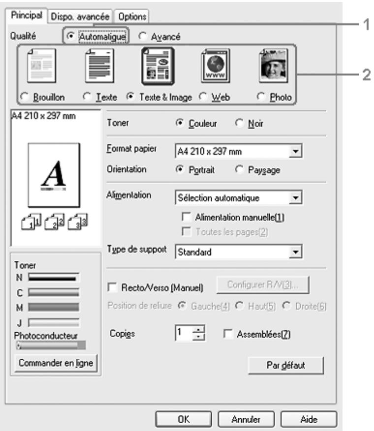 EPSON ACULASER CX11NF - Remarque : - 1
