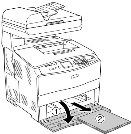 EPSON ACULASER CX11NF - Lorsque des transparents sont coincés dans le bac BM - 1