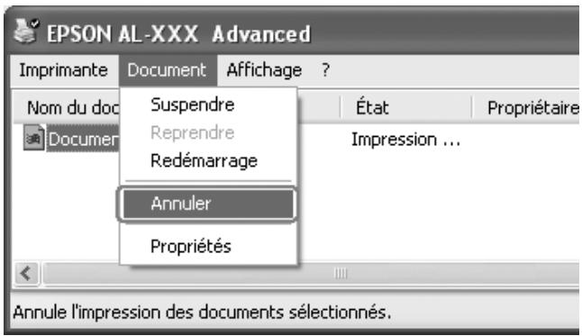 EPSON ACULASER CX11NF - Annulation de l'impression - 2