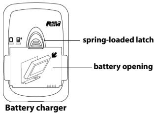 BLACKBERRY 6700 - Charging a battery in the battery charger - 1
