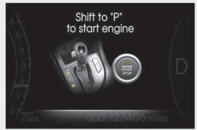 KIA OPTIMA HYBRIDE 2011 - Press start button again (Appuyer de nouveau sur le bouton du démarreur) - 1