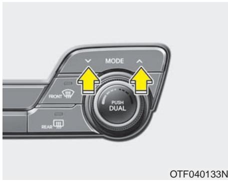 KIA OPTIMA HYBRIDE 2011 - Commande manuelle du chiffage et de la climatisation - 1