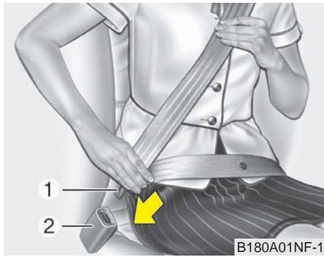 KIA OPTIMA HYBRIDE 2011 - Témoin de ceinture de sécurité (siège du passager avant) - 1