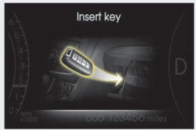 KIA OPTIMA HYBRIDE 2011 - Remove key (Enlever la clé) - 1