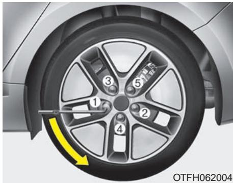 KIA OPTIMA HYBRIDE 2011 - Changer un pneu - 2