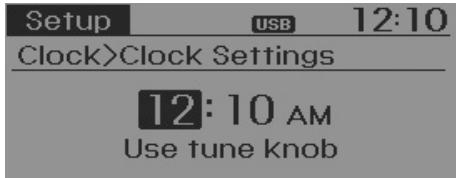 KIA RIO 2011 - Réglage de l'horloge - 1